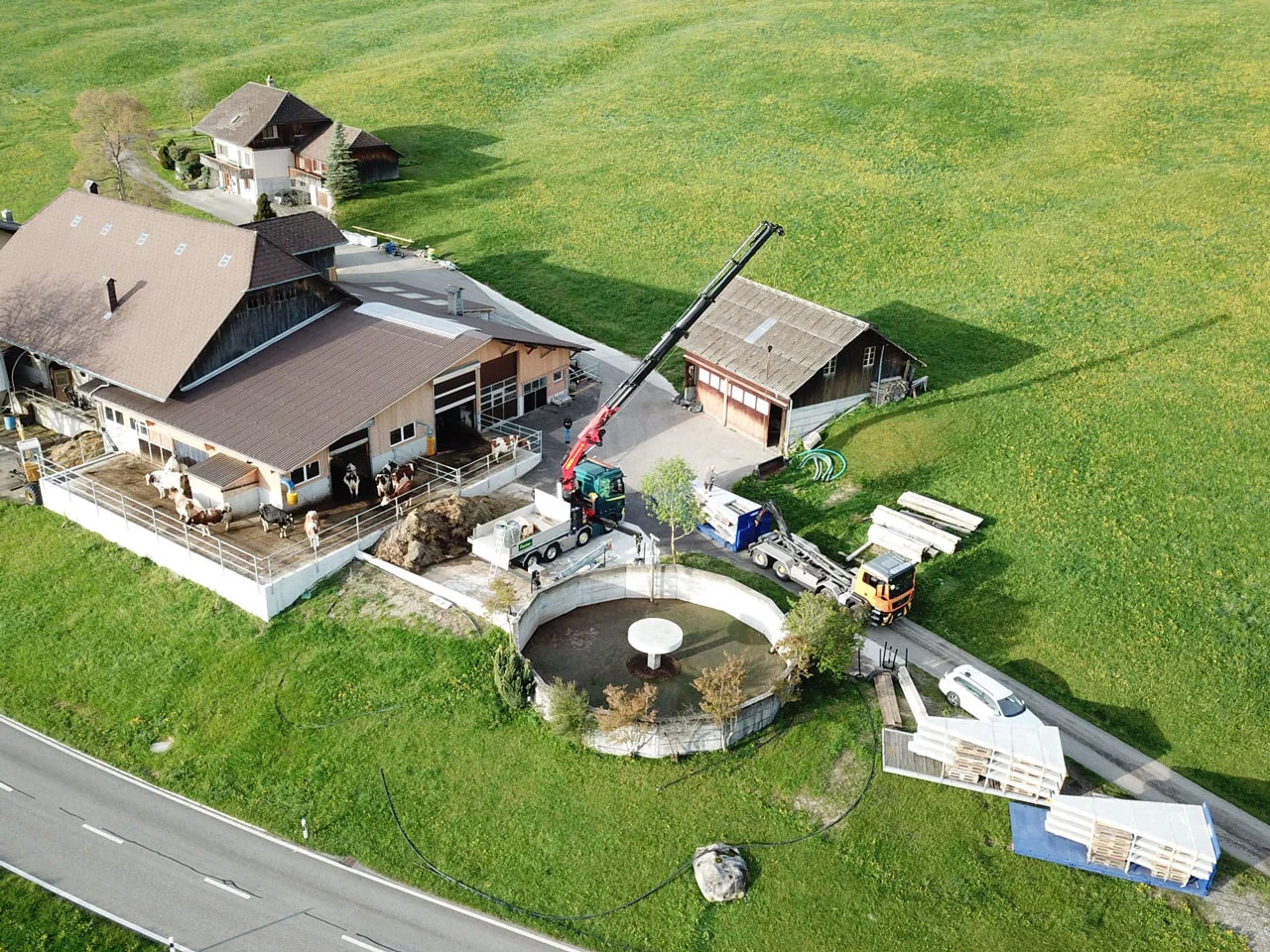 WYSS AG Betonschächte – Abdeckung Jauchegrube in Siehen