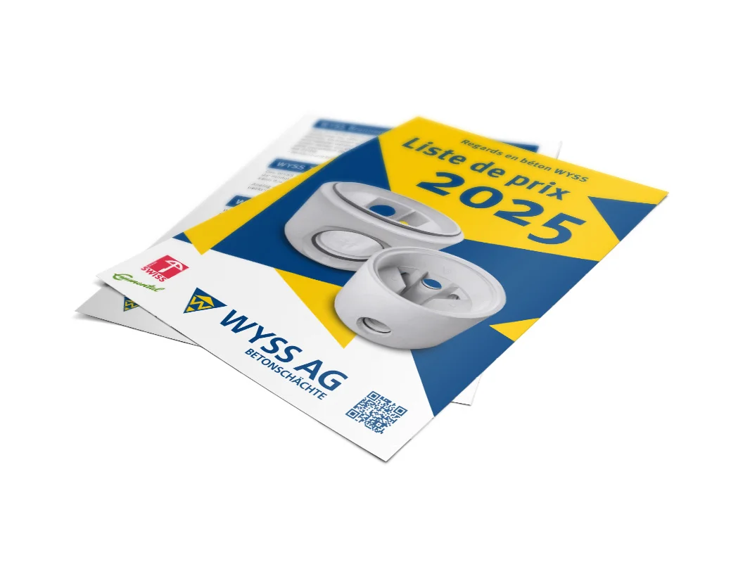 WYSS AG Betonschächte – Liste de prix 2025